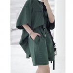 Set Áo Sơ Mi Tay Ngắn Sọc Caro + Quần Short Thể Thao