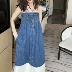 Đầm denim 2 dây