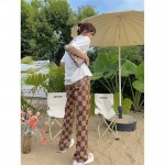 Quần jean ống suông rộng màu sắc sô cô la