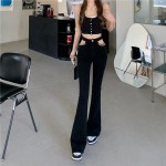 Quần Jeans Dài Lưng Cao Phối Dây Xích