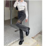 Quần jean nữ lưng cao phong cách cổ điển