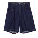 Quần Short Denim Ống Rộng Lưng Cao Thời Trang Nữ