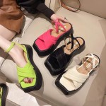 Sandal Hở Ngón Đế Dày Quai Chéo Phong Cách Hàn Quốc