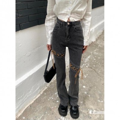 Quần jean nữ lưng cao phong cách cổ điển