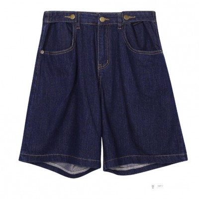 Quần Short Denim Ống Rộng Lưng Cao Thời Trang Nữ