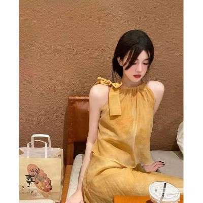 Đầm Hai Dây Dáng Dài Phong Cách Pháp