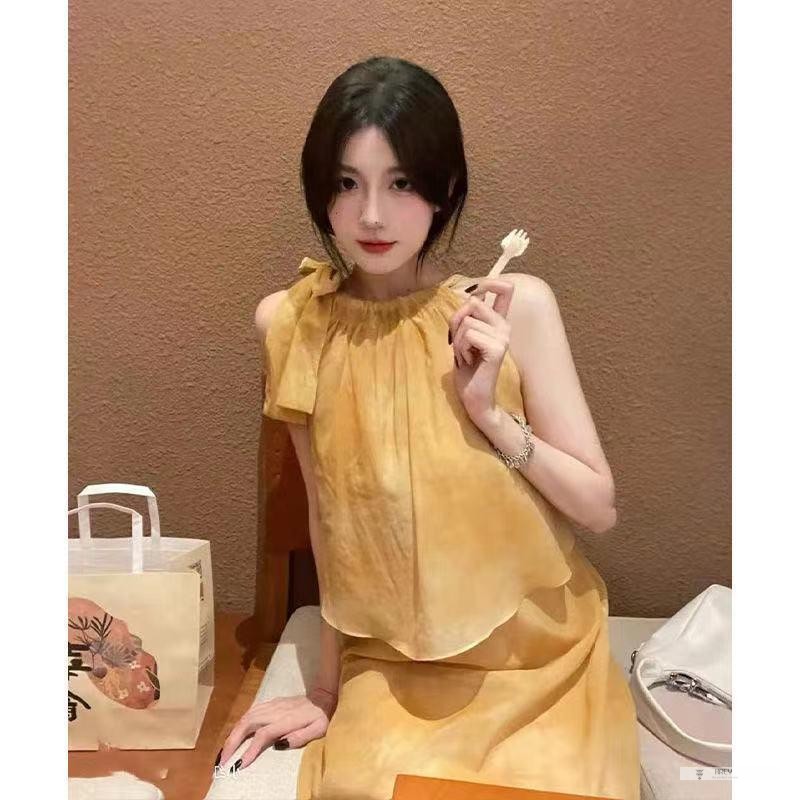 Đầm Hai Dây Dáng Dài Phong Cách Pháp